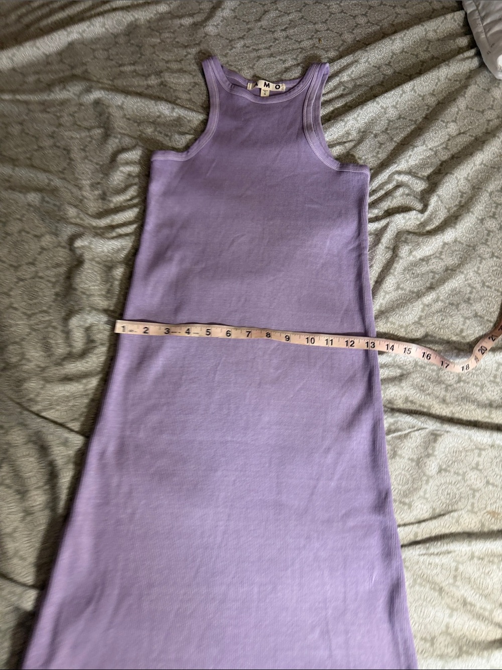 AMO Lilac Ribbed Tank Midi Dress - Picture 5 of 10